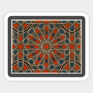 vintage colorful pattern Sticker